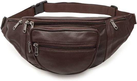 Liberty Leather Large Fanny Pack Crossbody Bags for Women Waist Bum Hip Bag for Women Large Belt Bag Cute Fanny Pack for Teen Girls