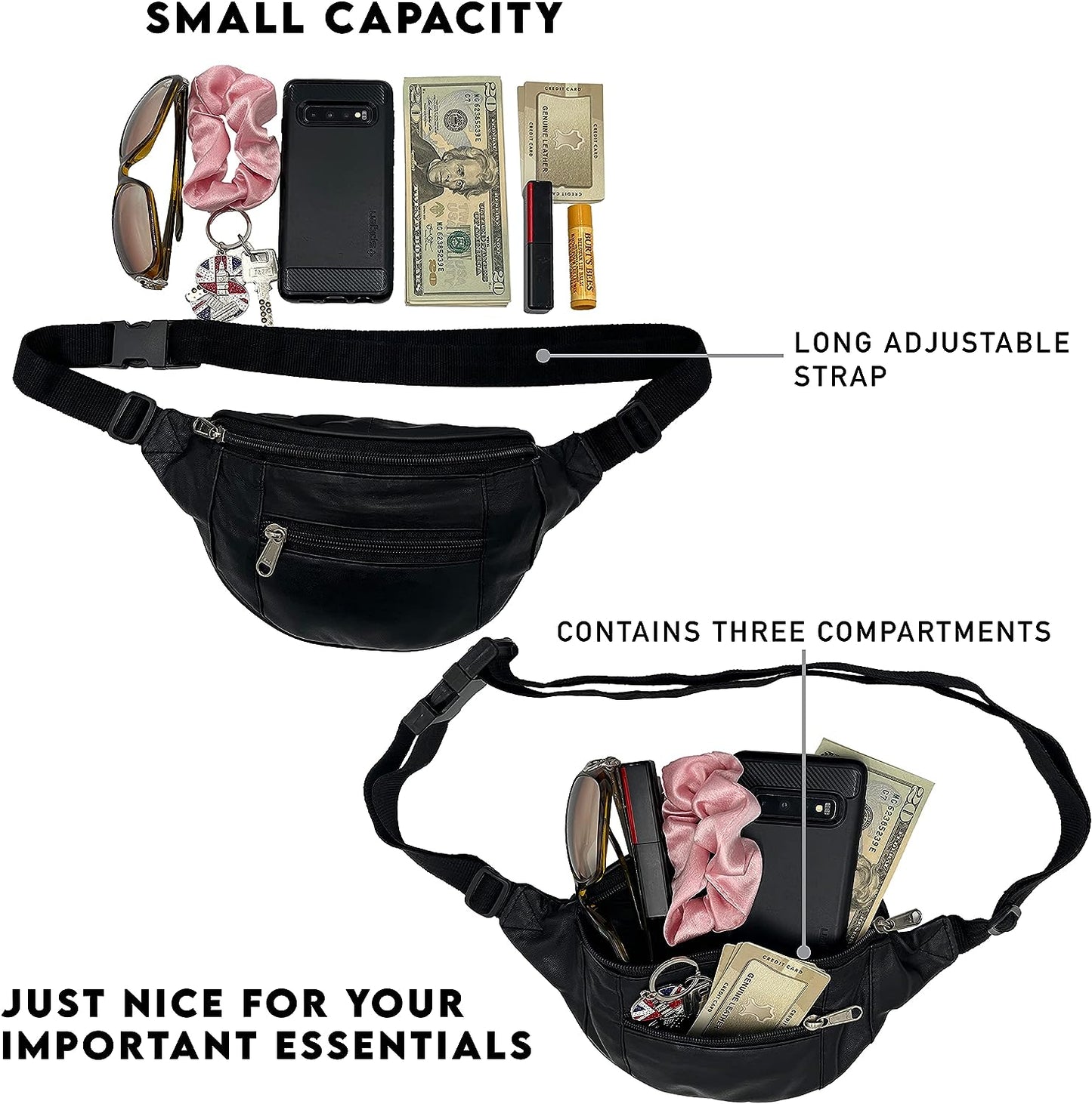 Small Fanny Pack Crossbody Bags For Women Waist Bum Hip Bag For Women and Men